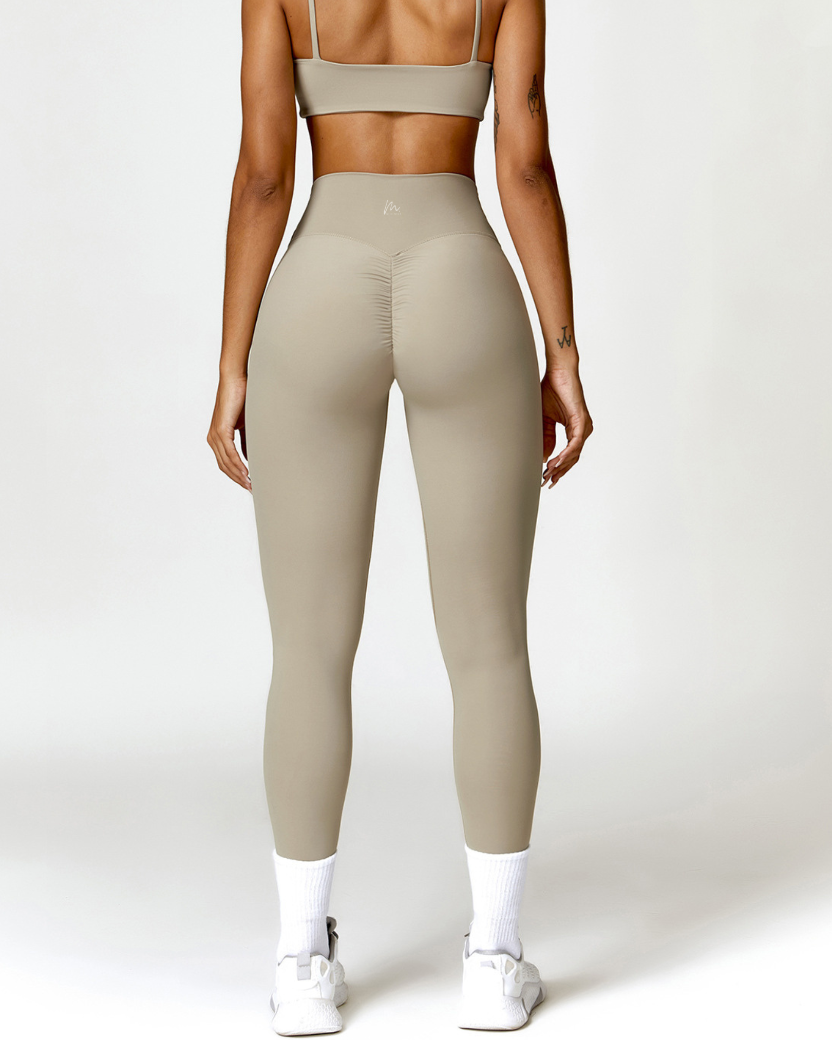 Selene High Waisted Yoga Pants - Sand