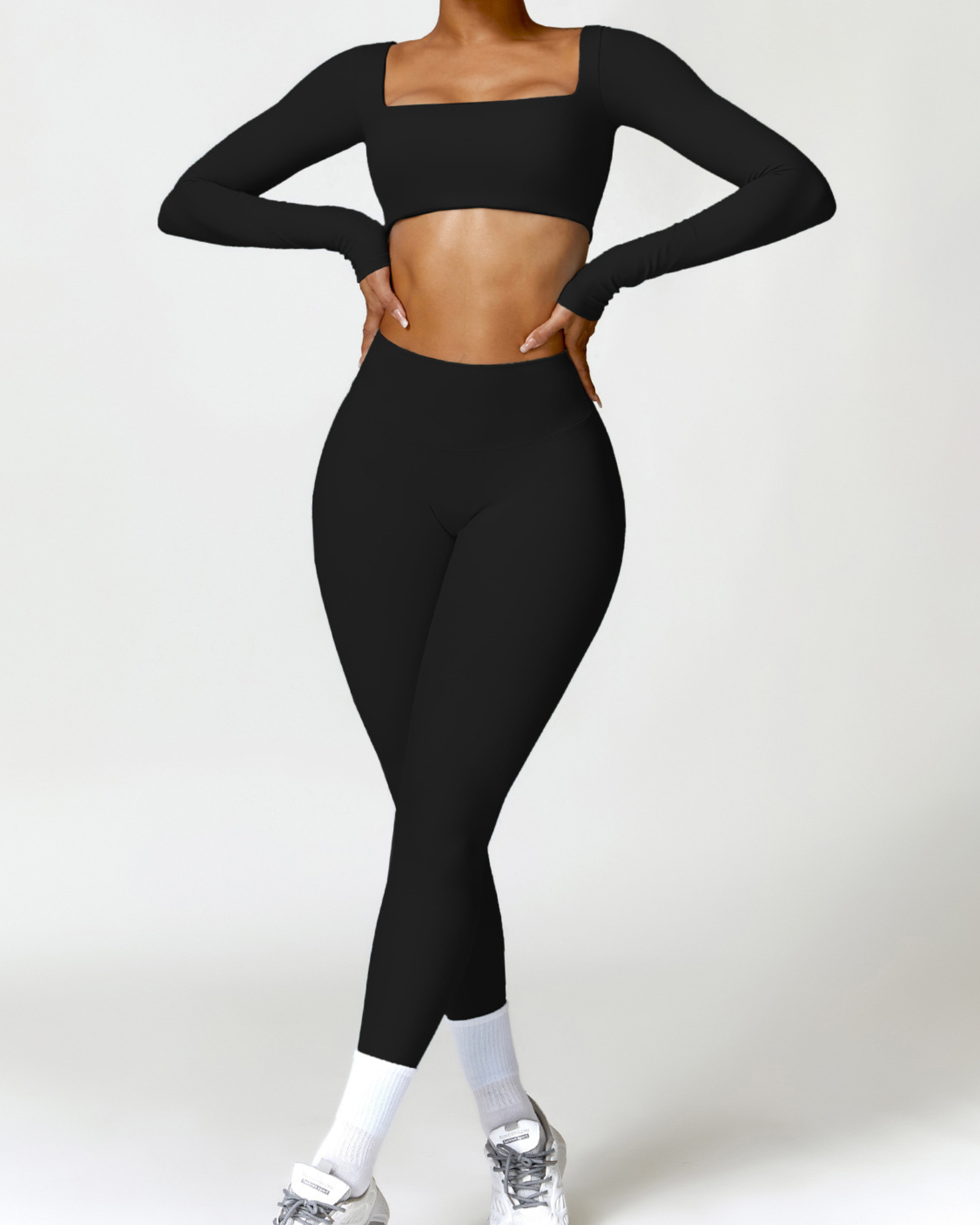 Luna High Waisted Yoga Pants - Charcoal