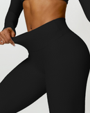 Luna High Waisted Yoga Pants - Charcoal