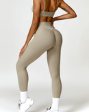 Selene High Waisted Yoga Pants - Sand